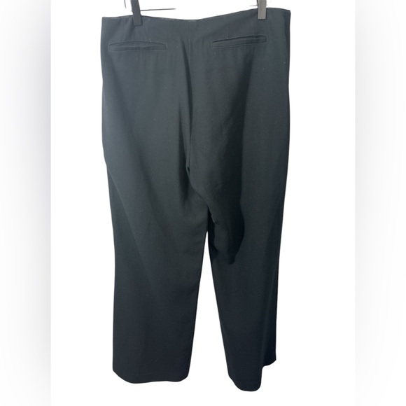 Gap Women's Dress Pants Size 14 Regular Black Mid Rise Wide Leg - Picture 2 of 6